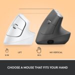 Logitech Lift Vertical Ergonomic Mouse, Wireless - Image 3