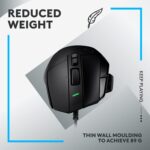 Logitech G G502 X Wired Gaming Mouse - LIGHTFORCE hybrid optical-mechanical primary switches, HERO 25K gaming sensor, compatible with PC - macOS/Windows - Black - Image 3