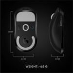 Logitech G PRO X SUPERLIGHT Wireless Gaming Mouse, made for esports HERO 25K Sensor, Ultra Lightweight 63g, Programmable Buttons, Up to 70h Battery - Image 4