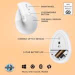 Logitech Lift Vertical Ergonomic Mouse, Wireless - Image 7