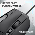 Logitech G G502 X Wired Gaming Mouse - LIGHTFORCE hybrid optical-mechanical primary switches, HERO 25K gaming sensor, compatible with PC - macOS/Windows - Black - Image 6