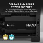 CORSAIR RM850x Fully Modular Low-Noise ATX Power Supply – ATX 3.1 Compliant – PCIe 5.1 Support – Cybenetics Gold Efficiency – Native 12V-2x6 Connector – Black - Image 9